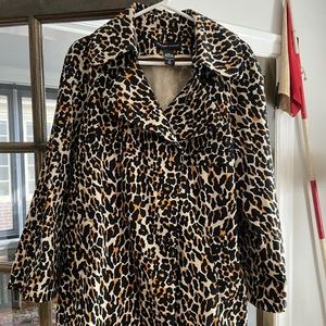 New York and Company Leopard Print Coat